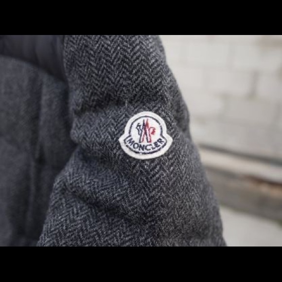 Moncler Guyenne Herringbone Wool Down Jacket - Picture 7 of 9